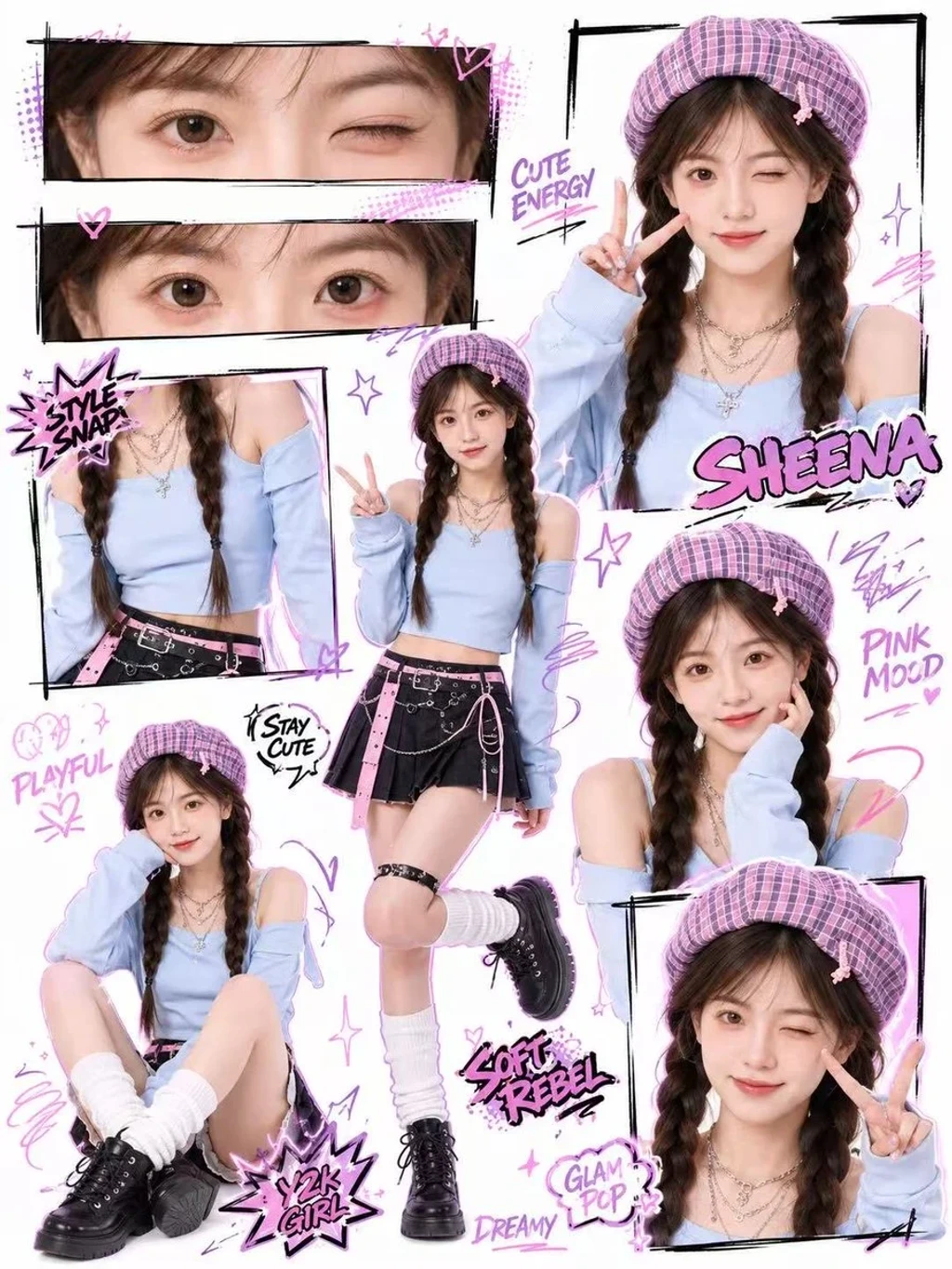 Illustration & 3D — Create a highquality Y2K kawaii streetstyle