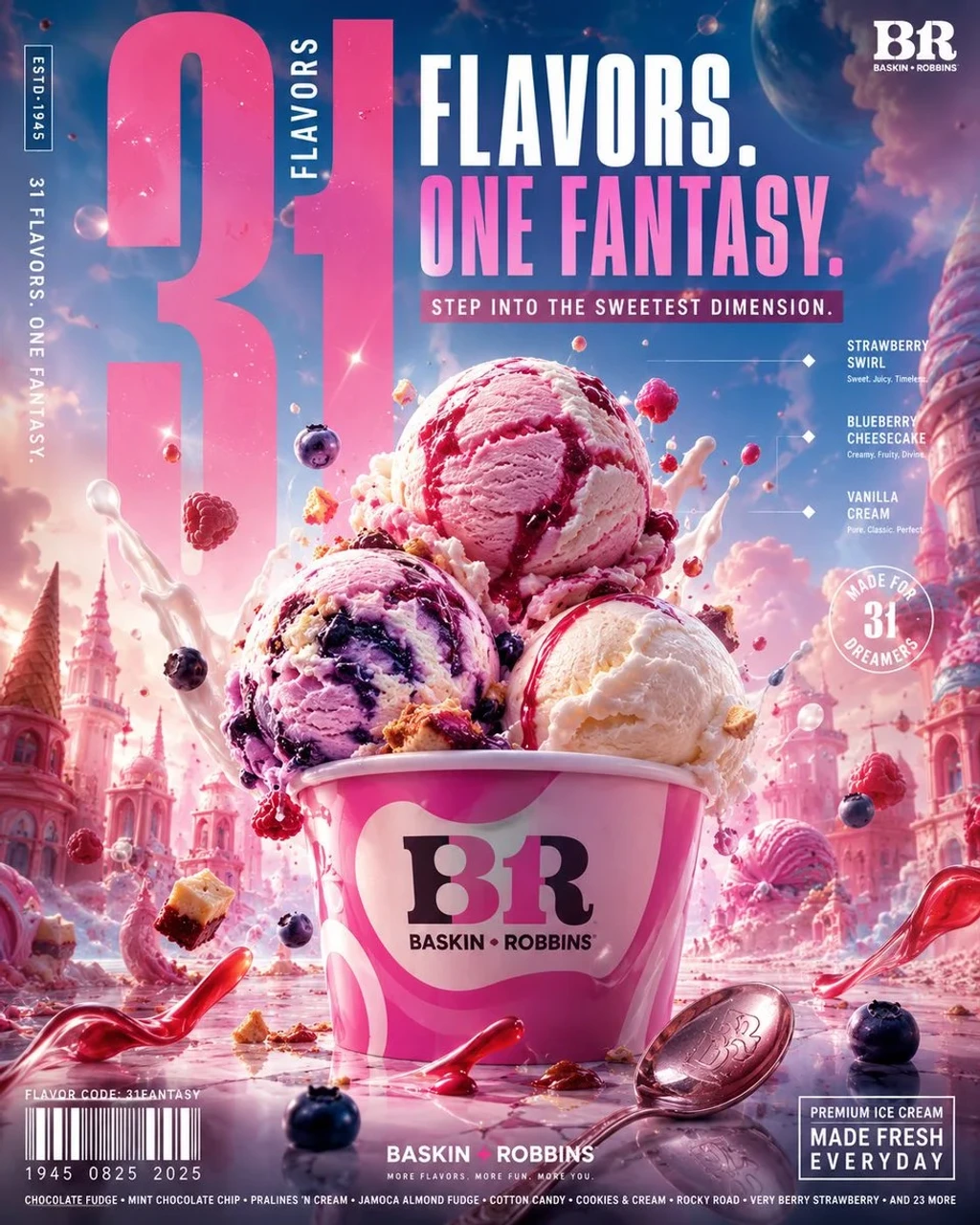 Food — BASKIN ROBBINS  31 FLAVORS ONE FANTASY
U