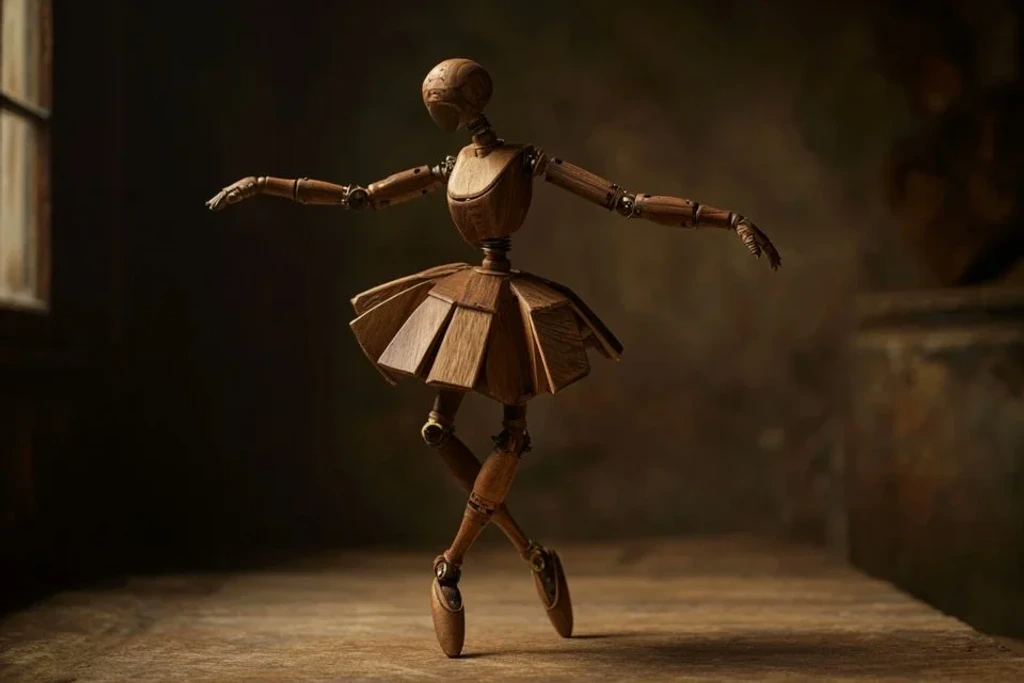 A Wooden Automaton Version of a Subject, Jointed with Brass Pins