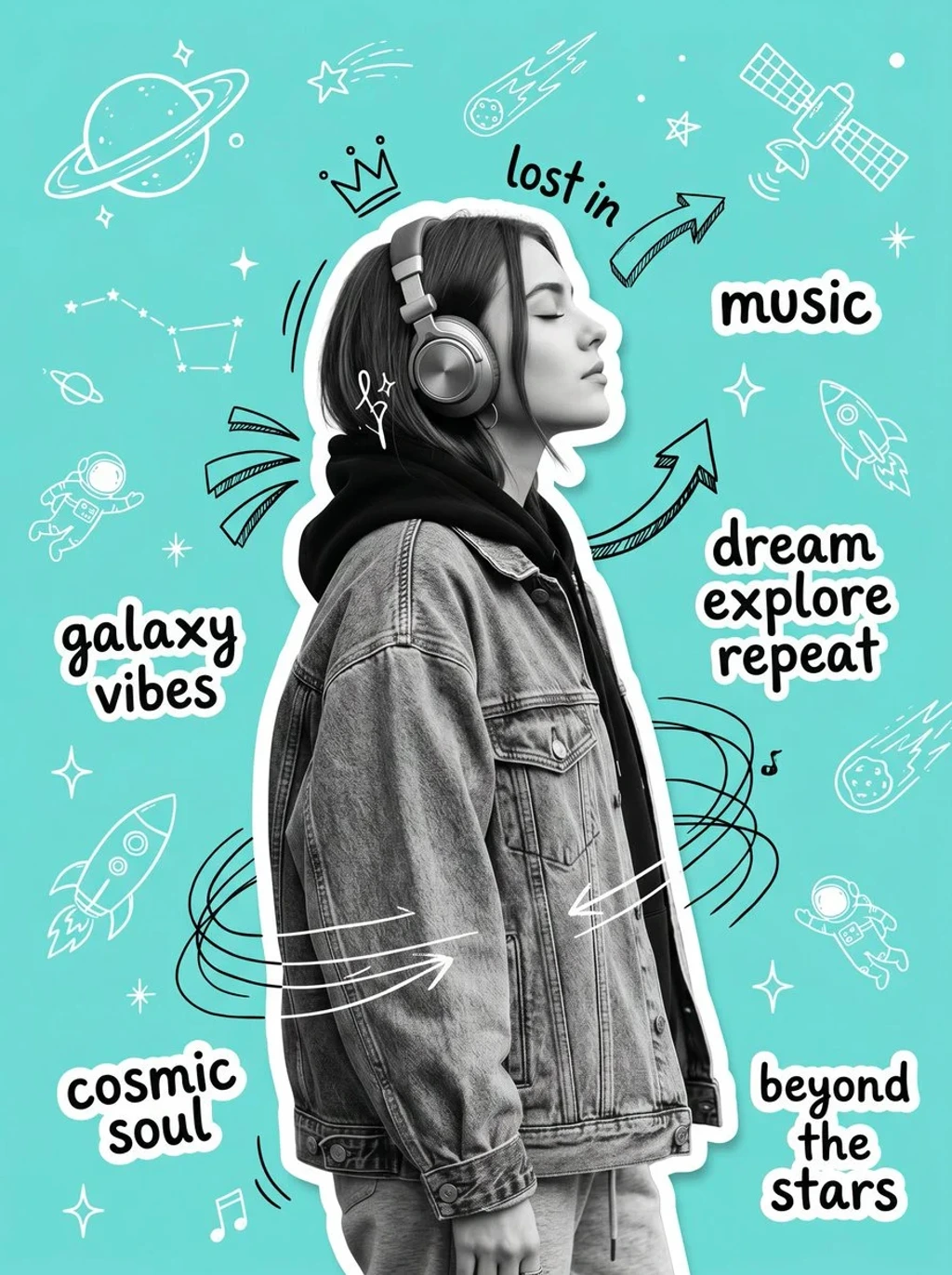 Illustration & 3D — Create an original Y2Kinspired scrapbook col