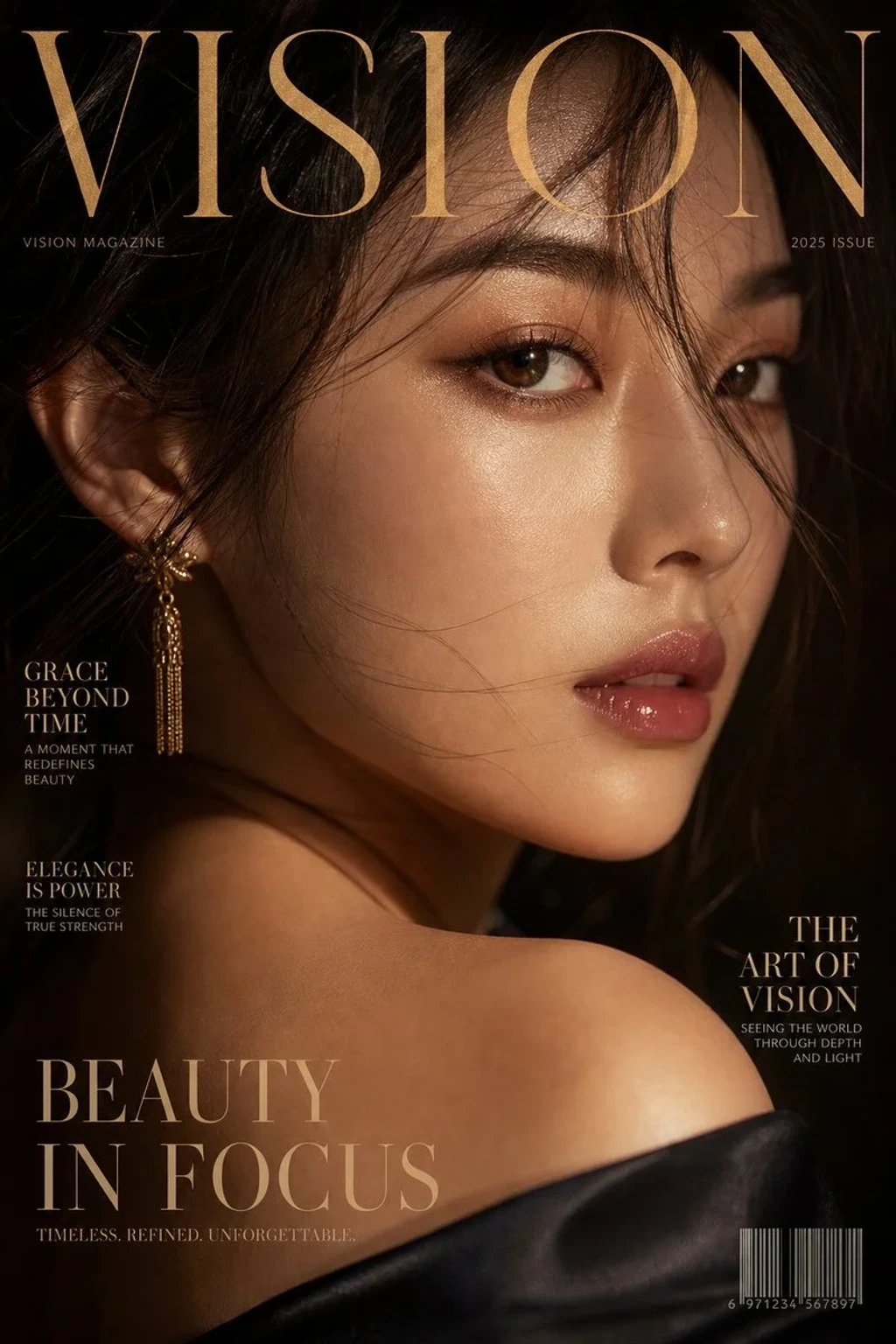 Brand Design — Luxury extreme closeup portrait magazine co