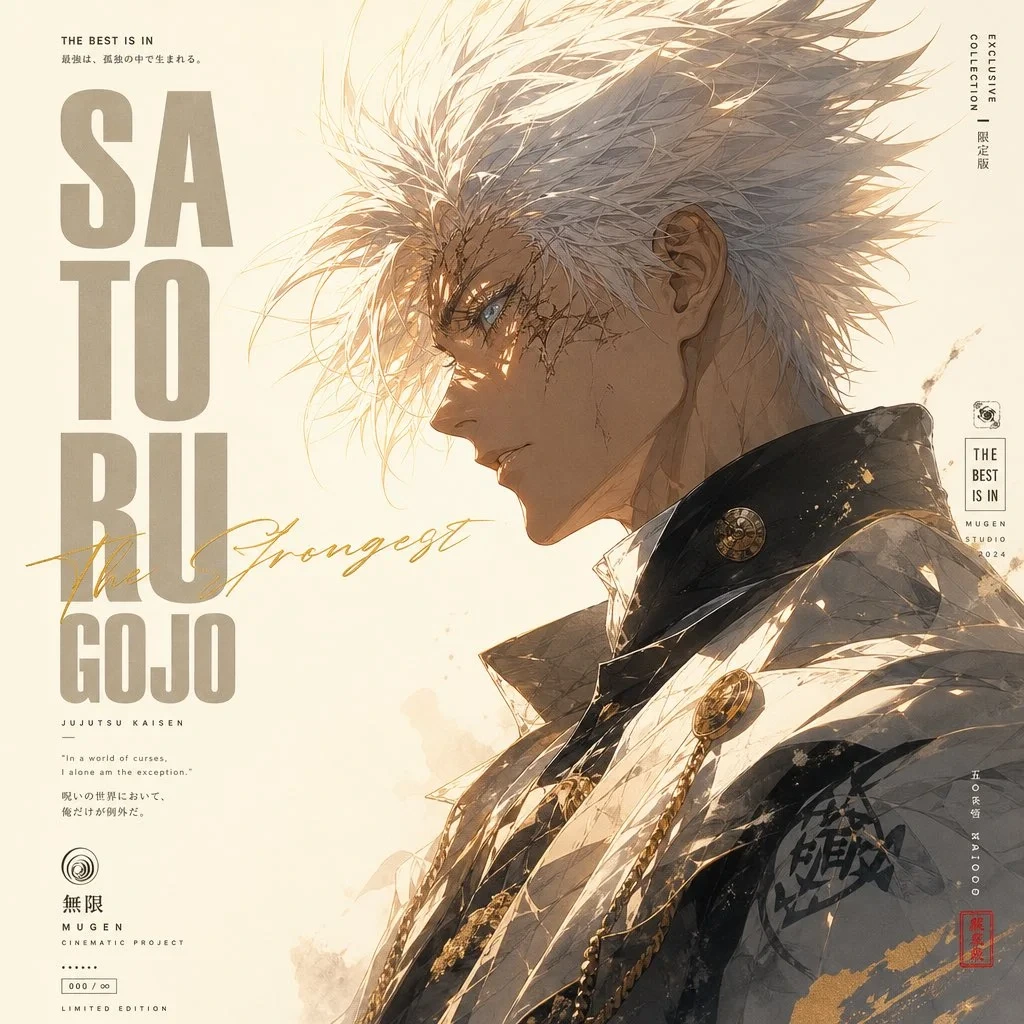 Illustration & 3D — A minimalist highfashion anime poster in ver