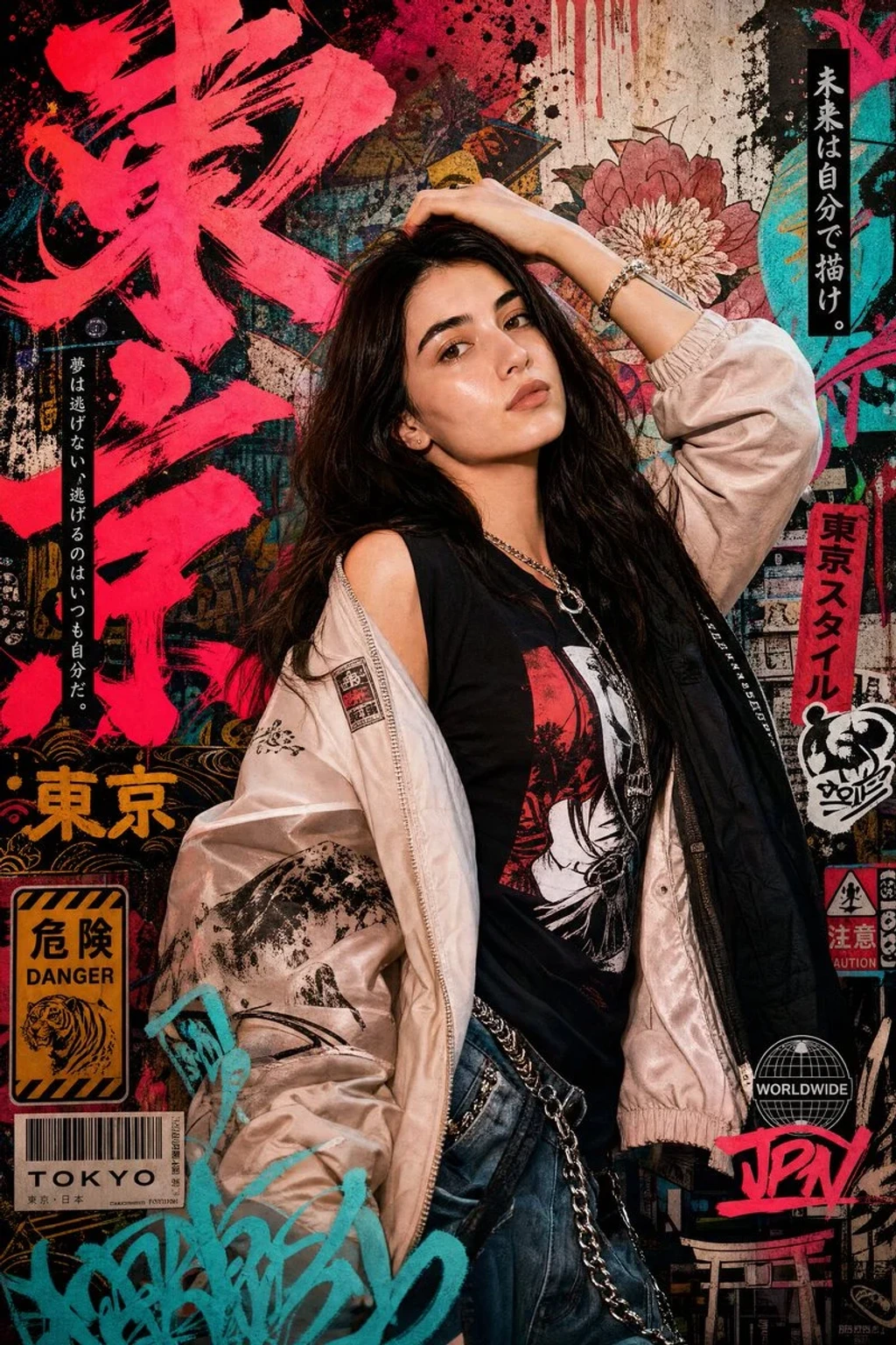 Commercial Product — Create a highdetail portrait poster in a bol