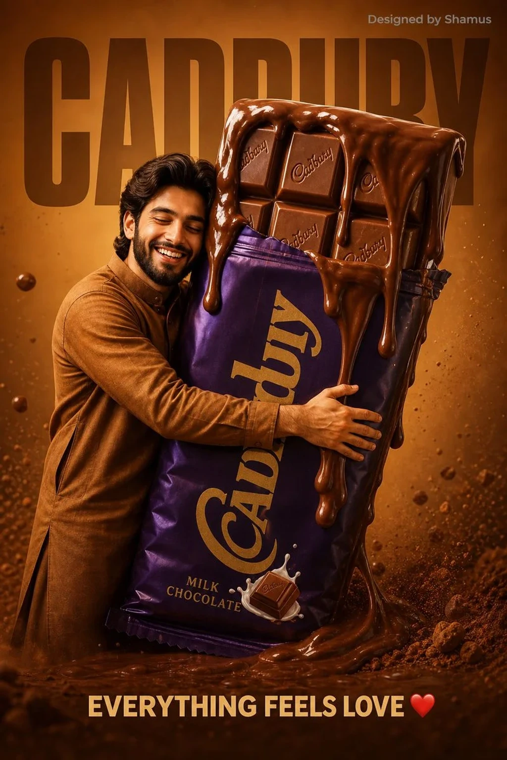 Food — playful food advertisement poster A happy yo