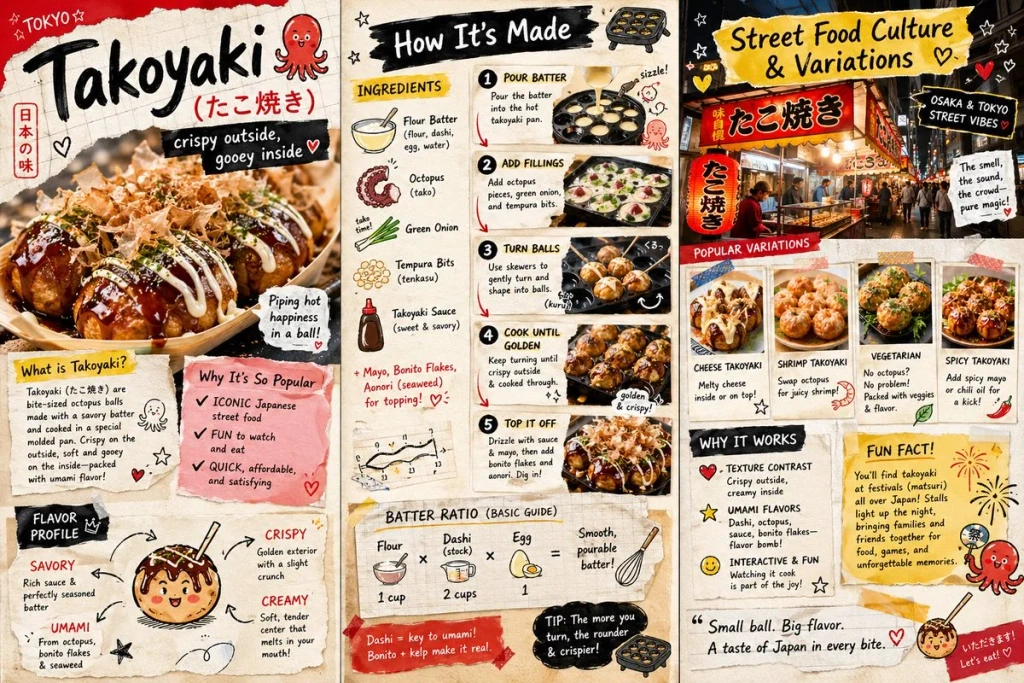 Food — Create a vibrant colorful 3page zinestyle