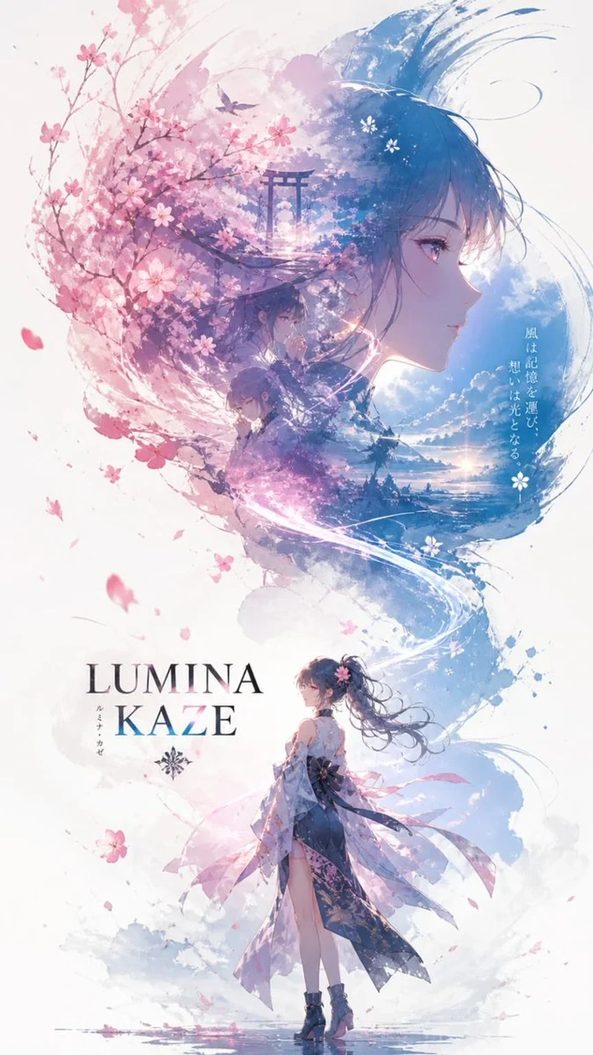 Illustration & 3D — A character promotional poster titled INPUT