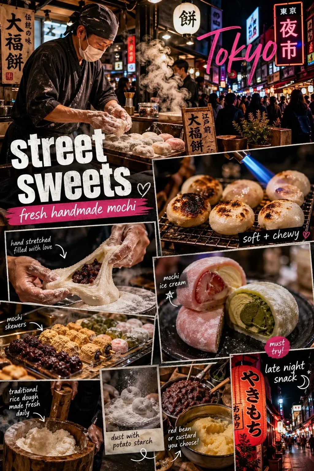 Food — A vibrant Tokyo street food scene focused on
