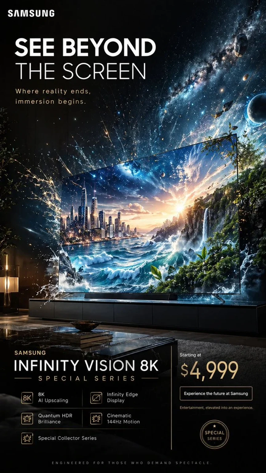 Commercial Product — Create a spectacular 916 vertical advertisin