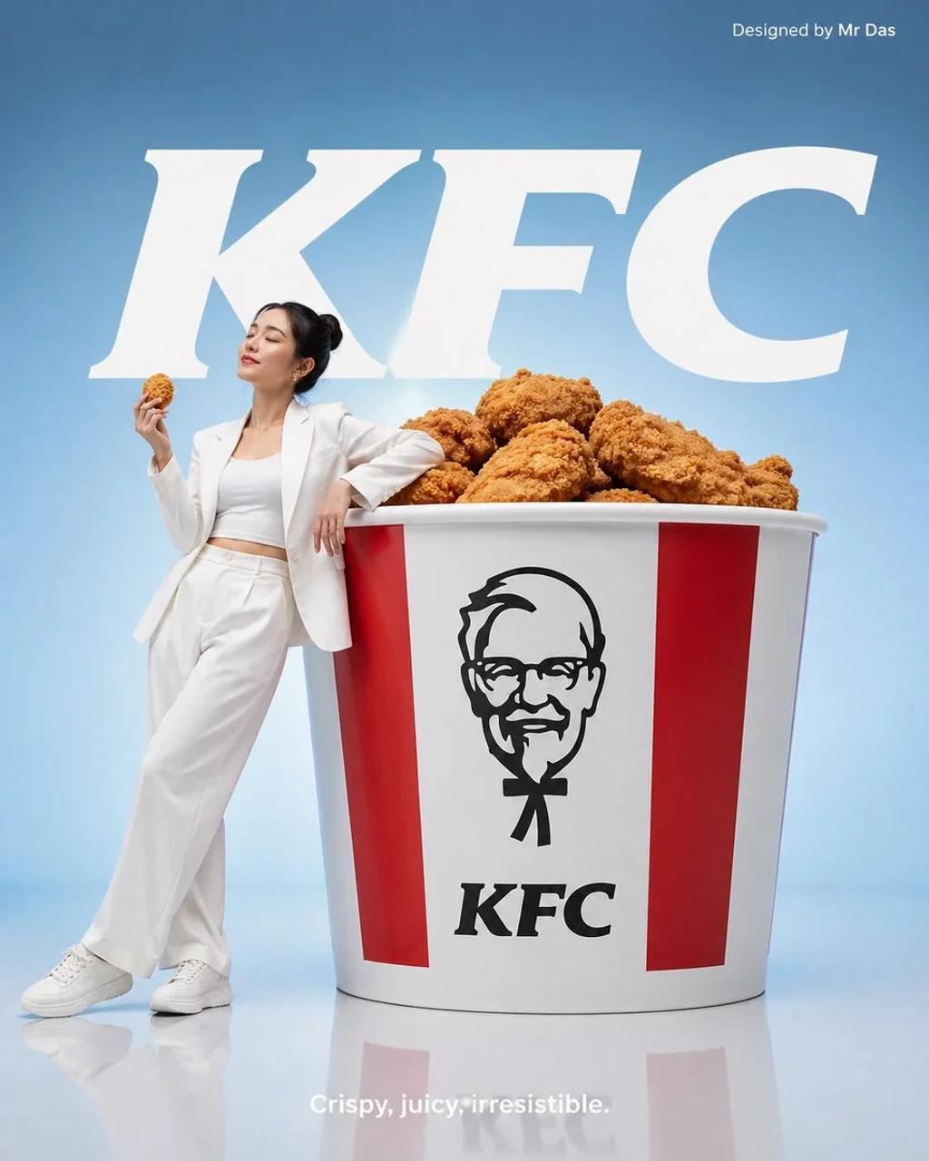 Food — Minimalist commercial ad featuring oversized
