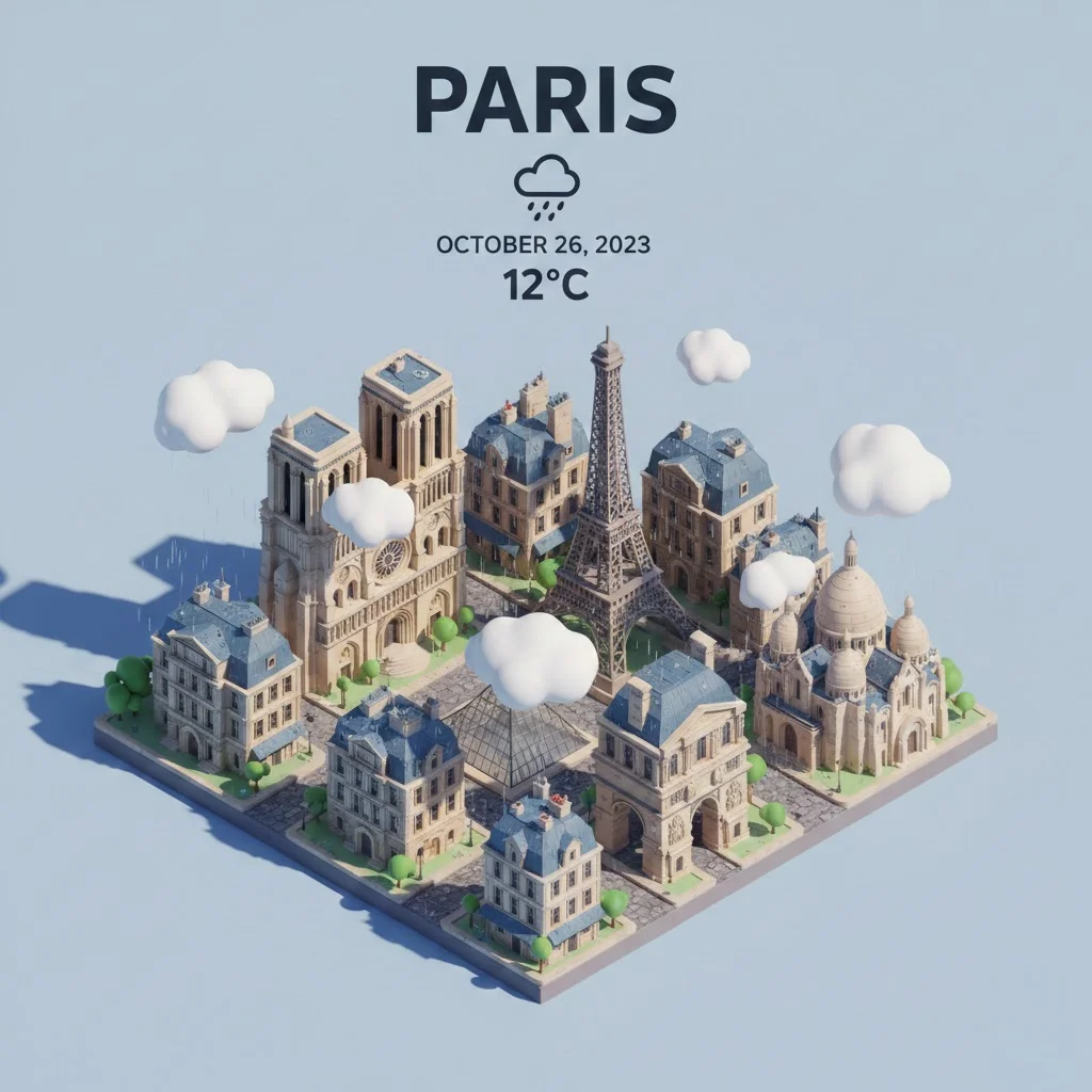 3D City Weather Prompt