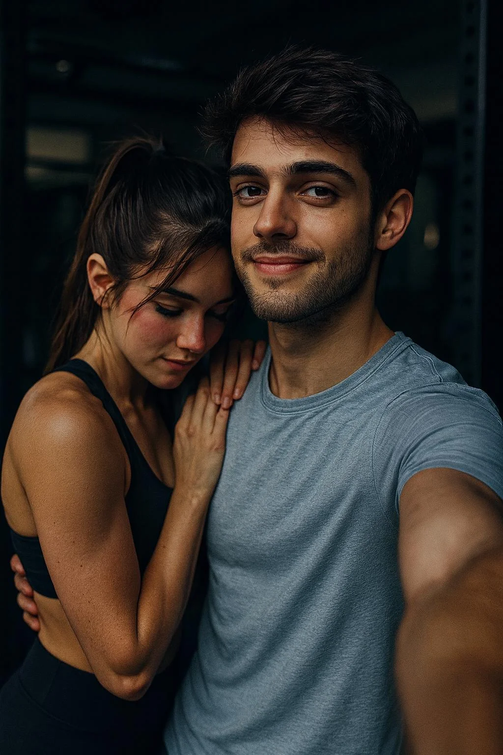 Gym Photo – Cinematic Couple Fitness Portrait
