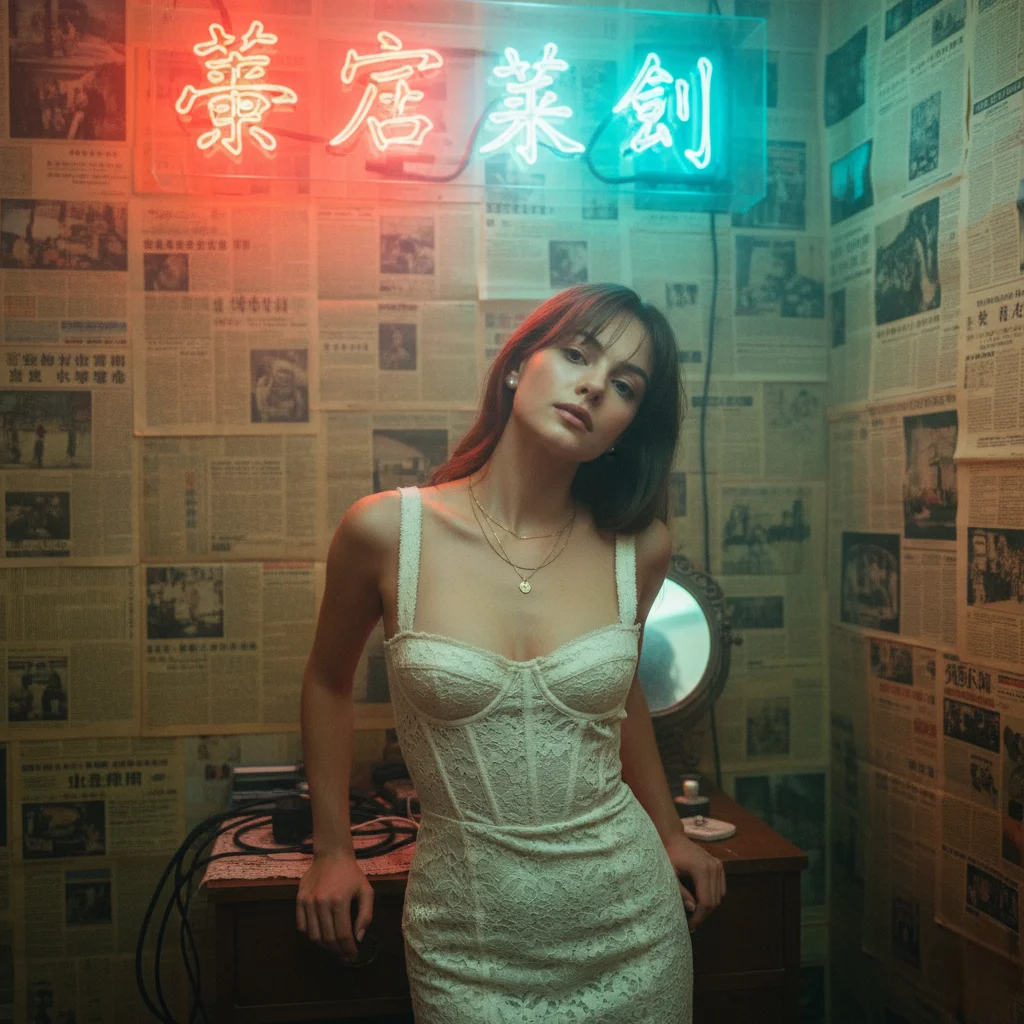 Hong Kong Retro Portrait in 1990s Film Style