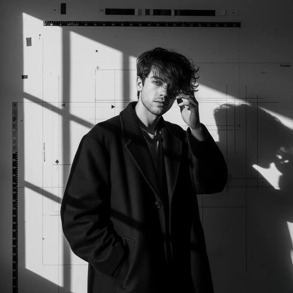 Mysterious Gaze: A Black and White Aesthetic