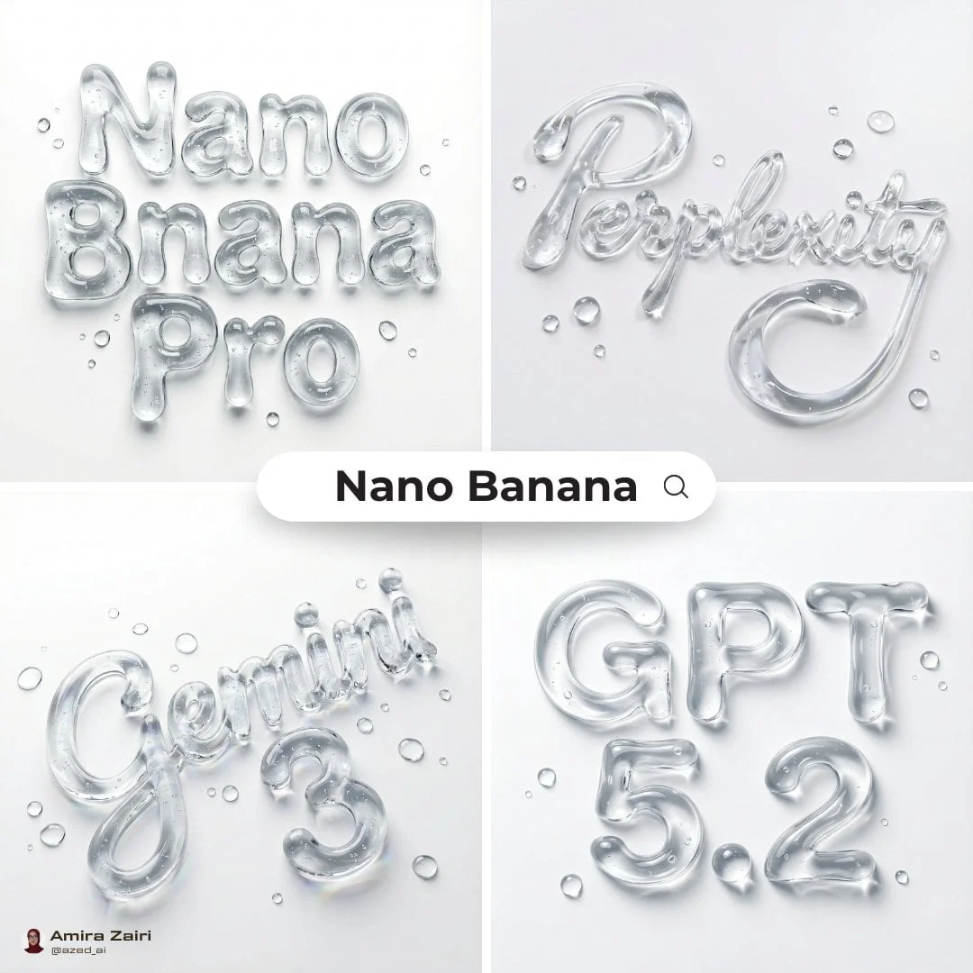Abstract liquid typography spelling text thick
