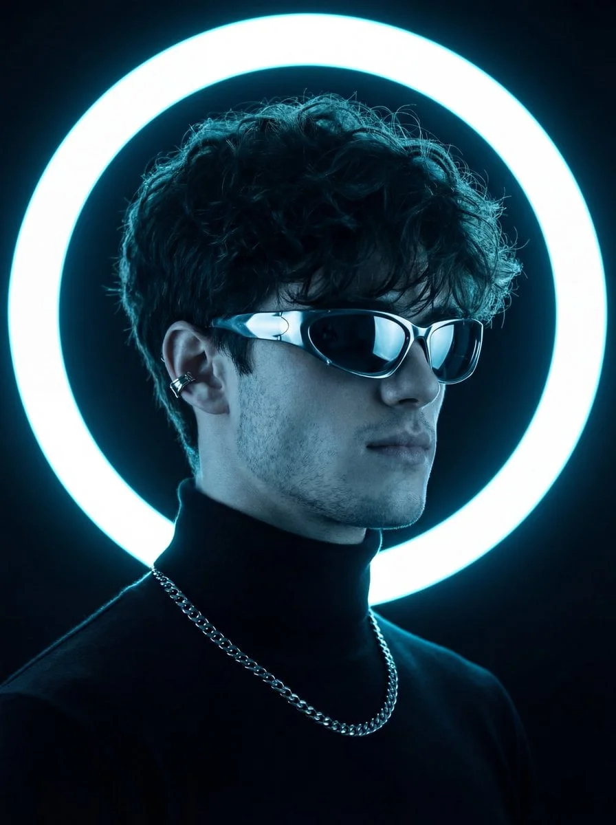 captured in a dark studio environment with a strong