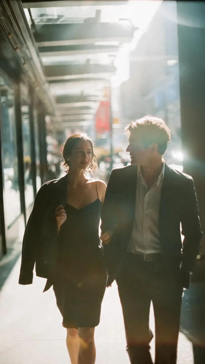 A cinematic candid medium shot portrait of a man and a