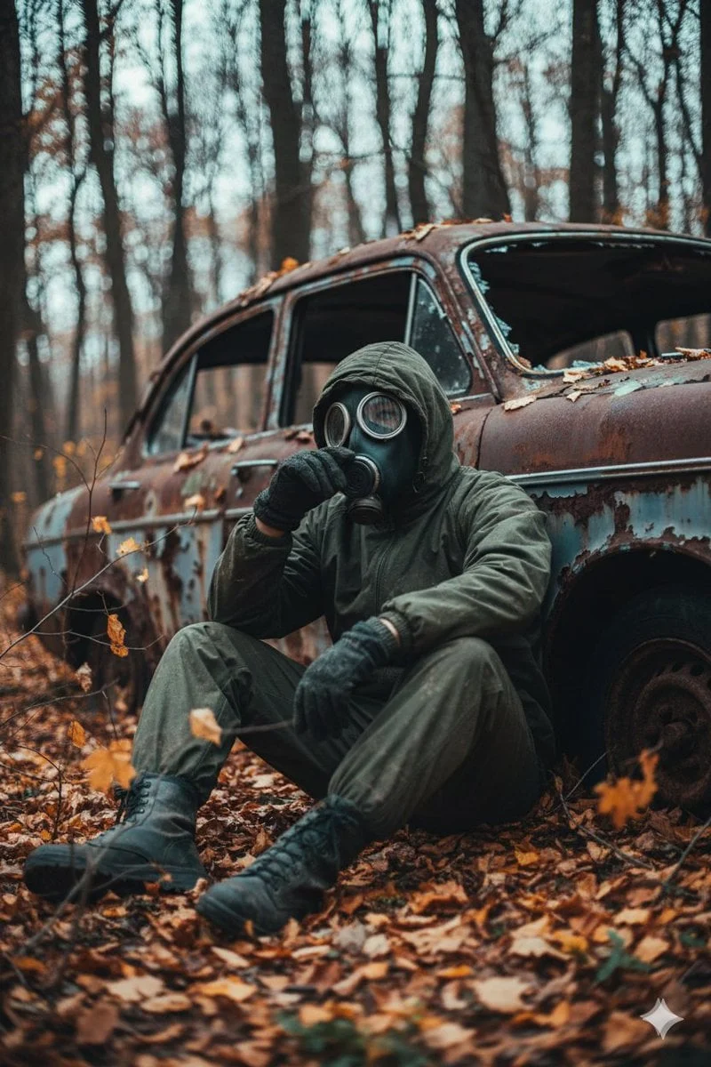 A cinematic ultra realistic post apocalyptic scene of a