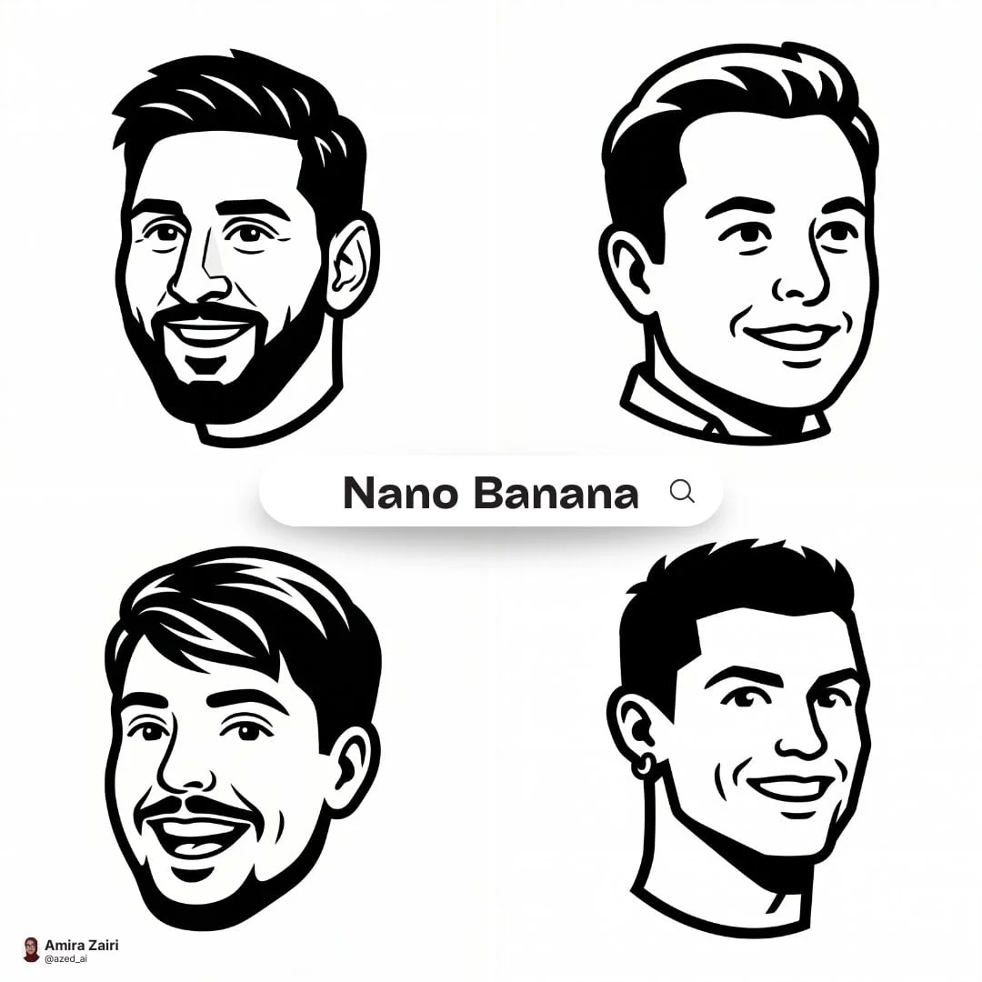 Clean High-Contrast Vector Mascot Icon in Notion-Style Artwork Based on Person