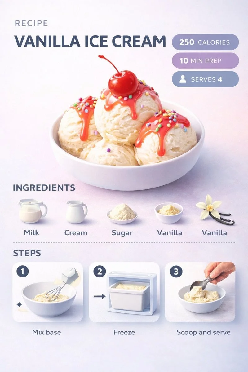 Ultra-clean modern recipe infographic