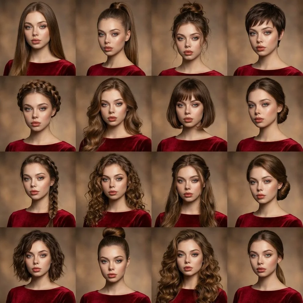 A high-quality photo collage featuring the same person