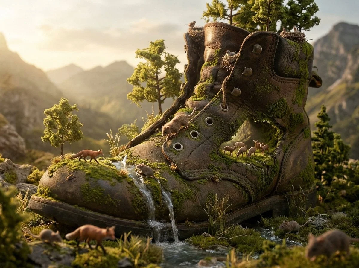 A colossal OBJECT reimagined as a complete natural biome