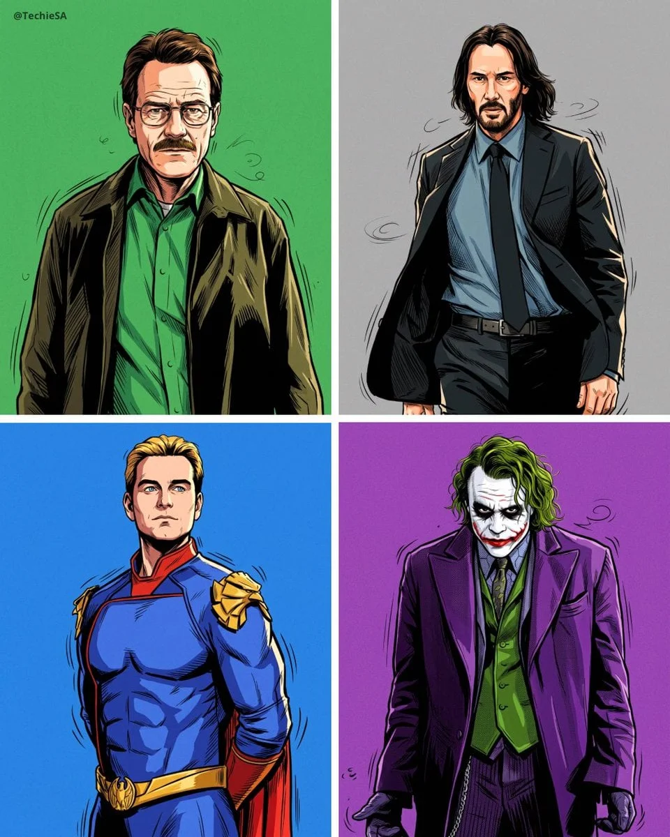 Create a high-contrast digital comic-style illustration