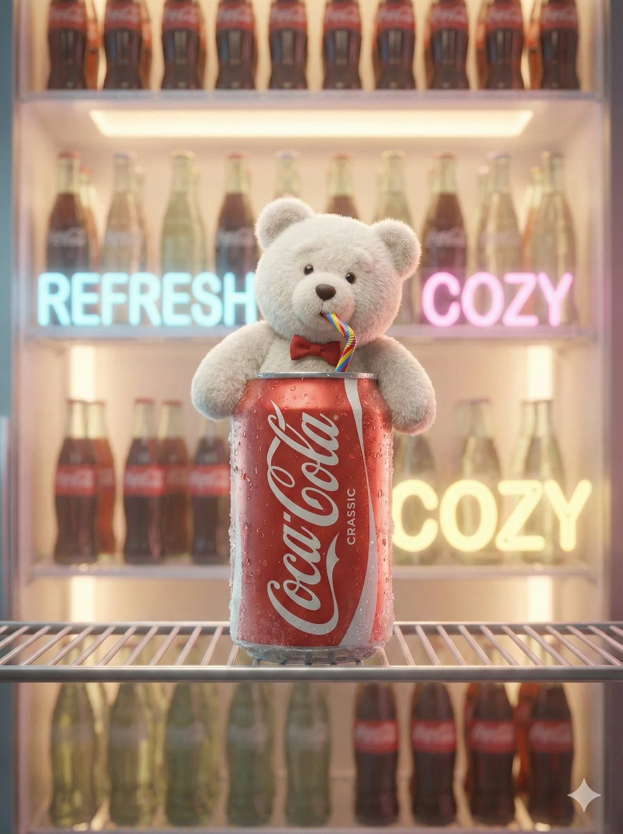 A cute cinematic brand fantasy scene featuring a fluffy
