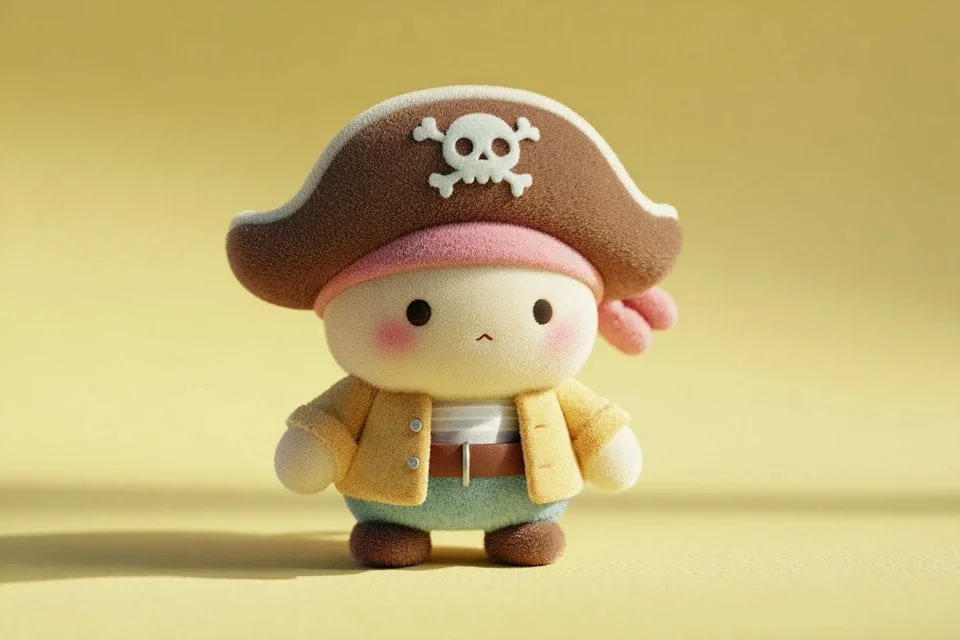 A cute full-body SUBJECT plush toy plush doll art