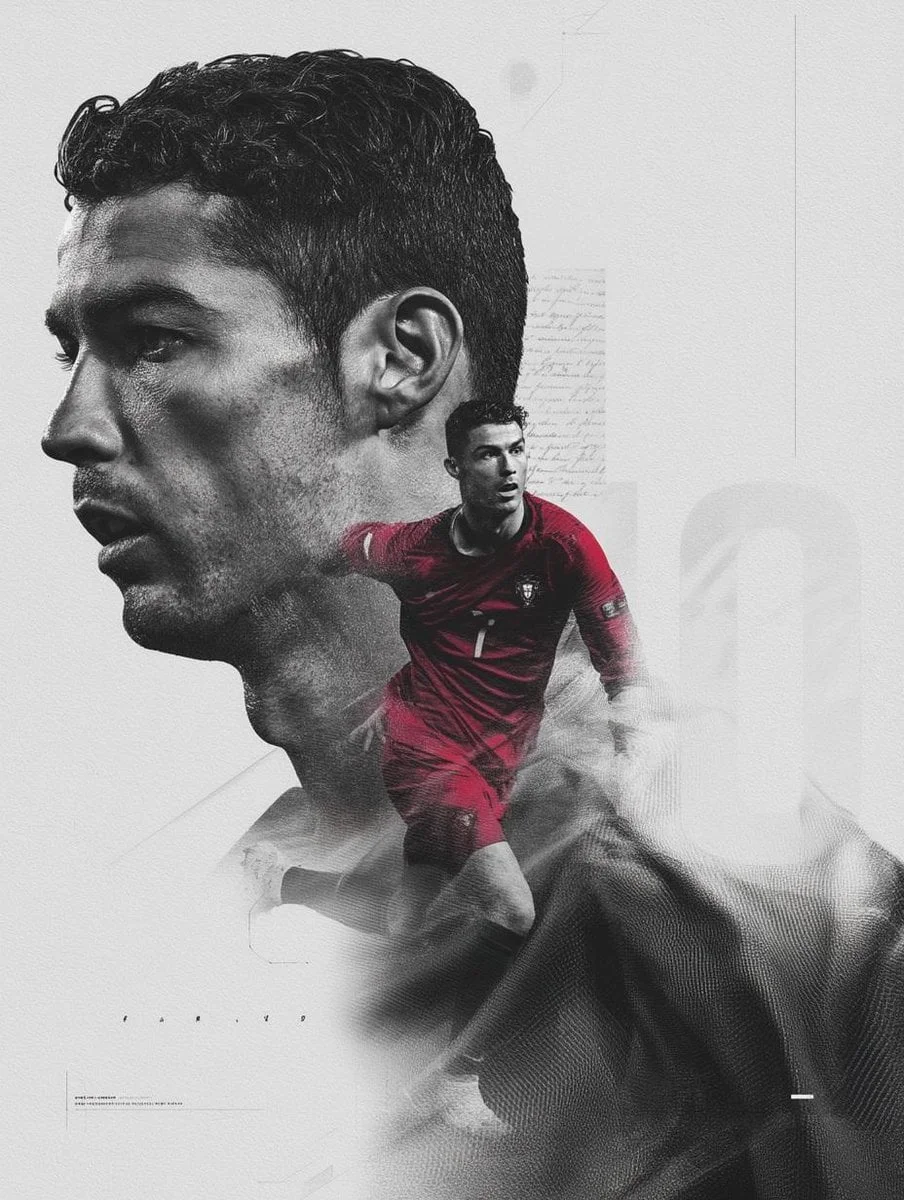 A dramatic double exposure portrait of a professional