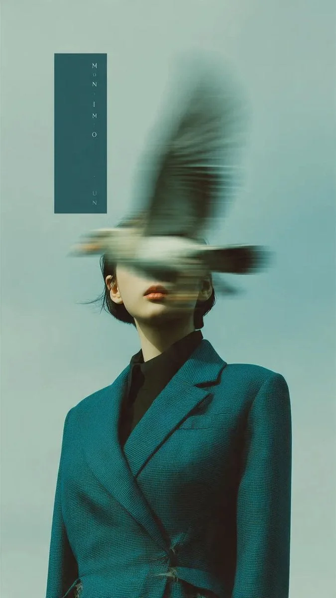 Editorial photography a woman wearing a structured deep