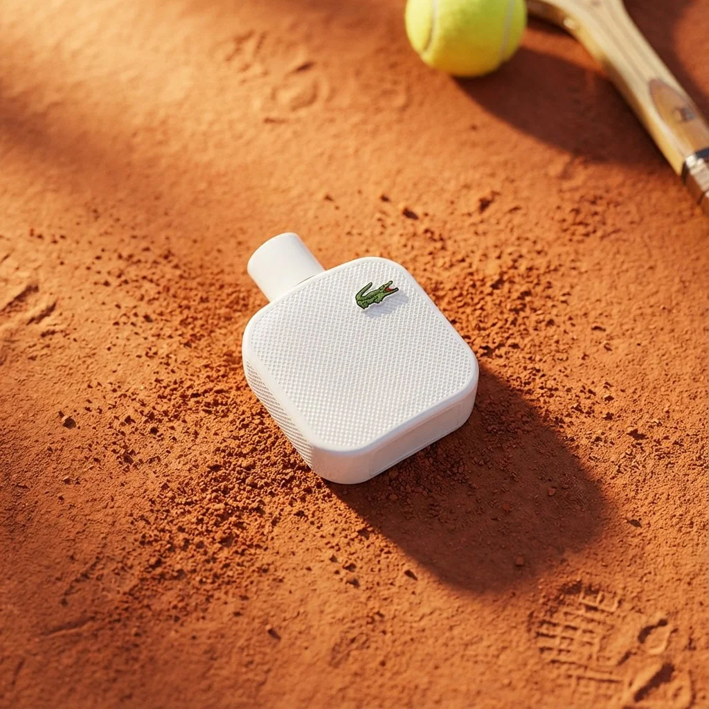 A high-end editorial photo of a PRODUCT placed flat on