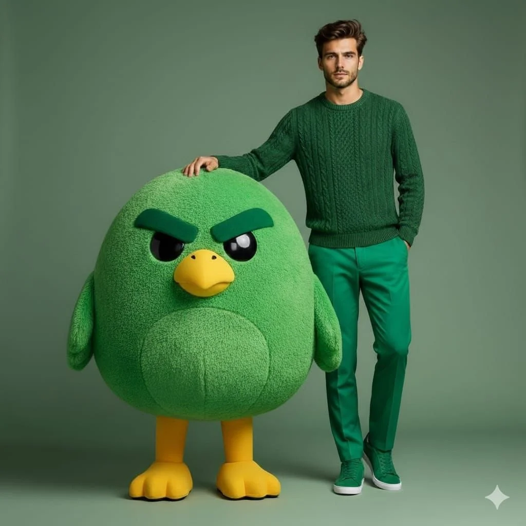 High-end studio fashion portrait of a handsome male