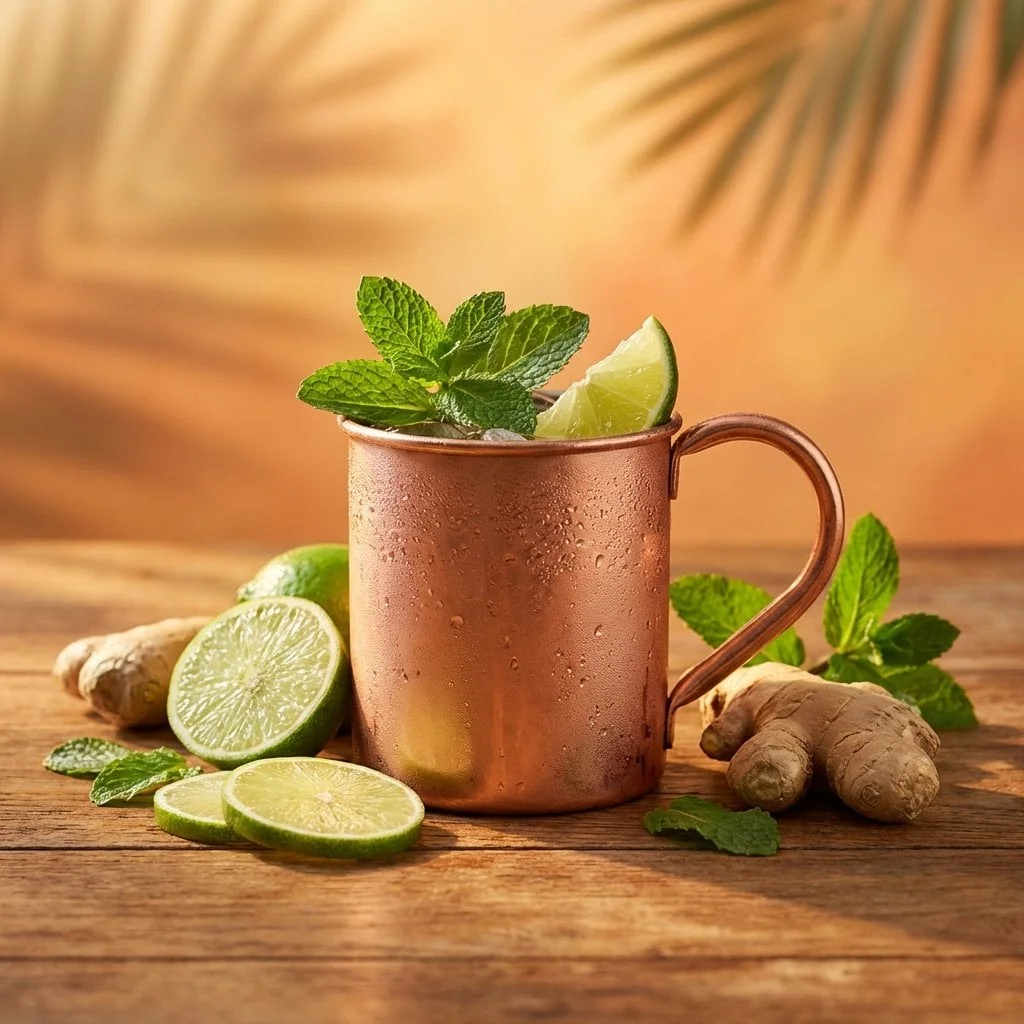 A high-end studio photograph of a YOUR COCKTAIL shot