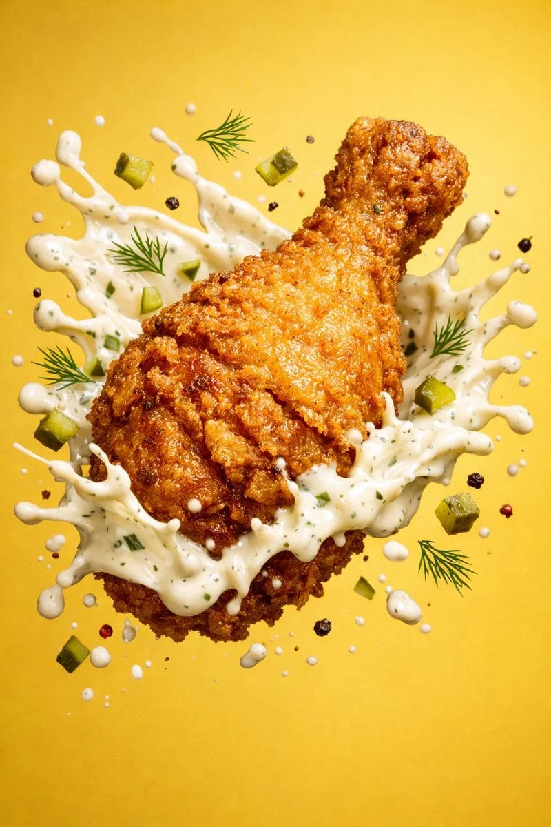 Epic 8K cinematic fantasy food scene a colossal crispy