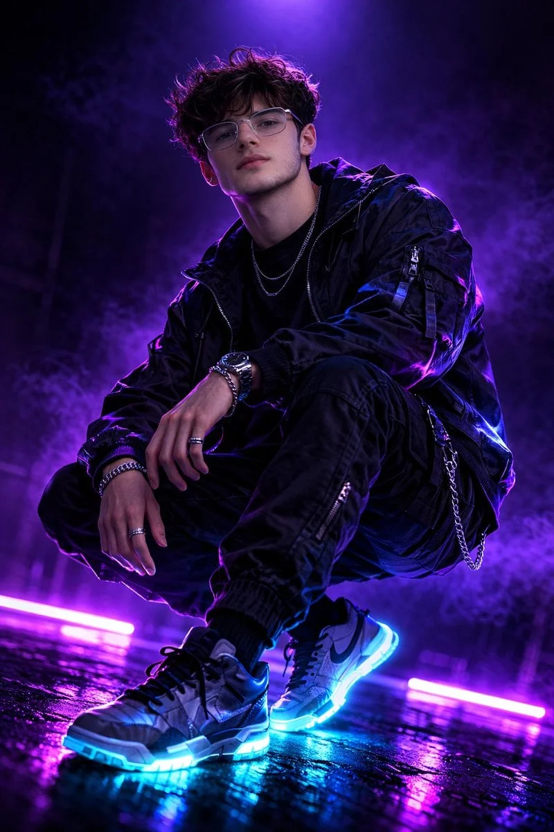 Fashion photography professional man model shot with