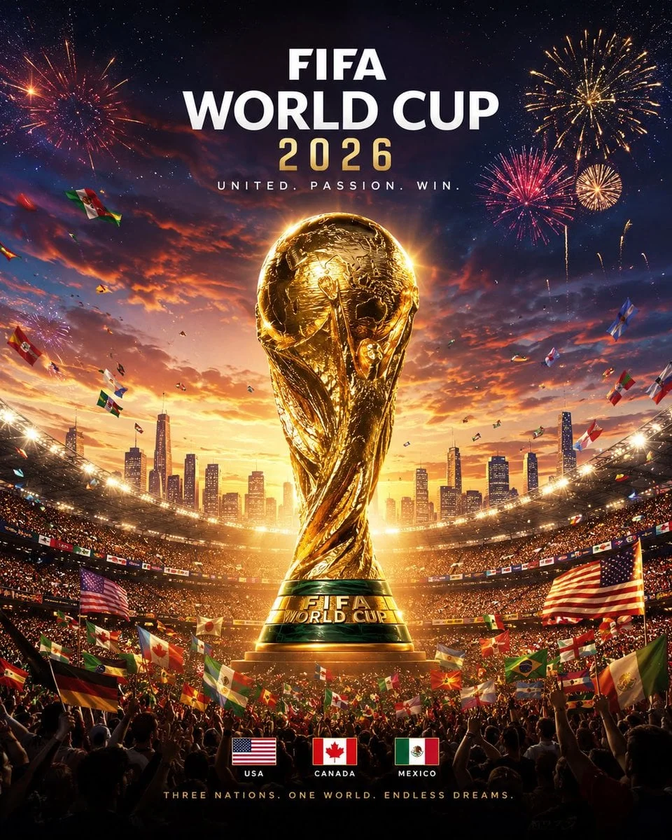 FIFA World Cup 2026 official-style cinematic poster