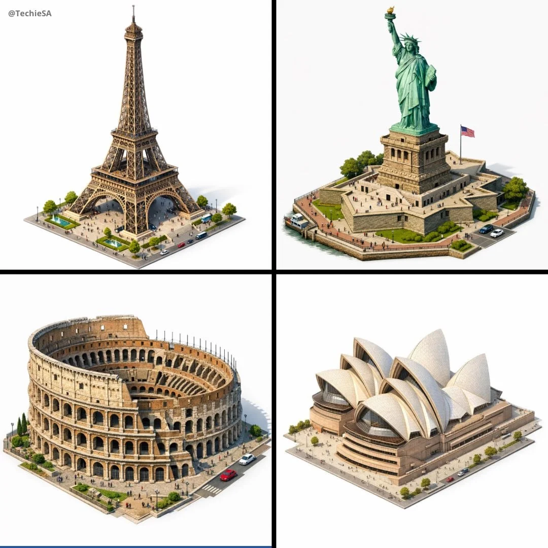 Create a highly detailed isometric 3D rendering of