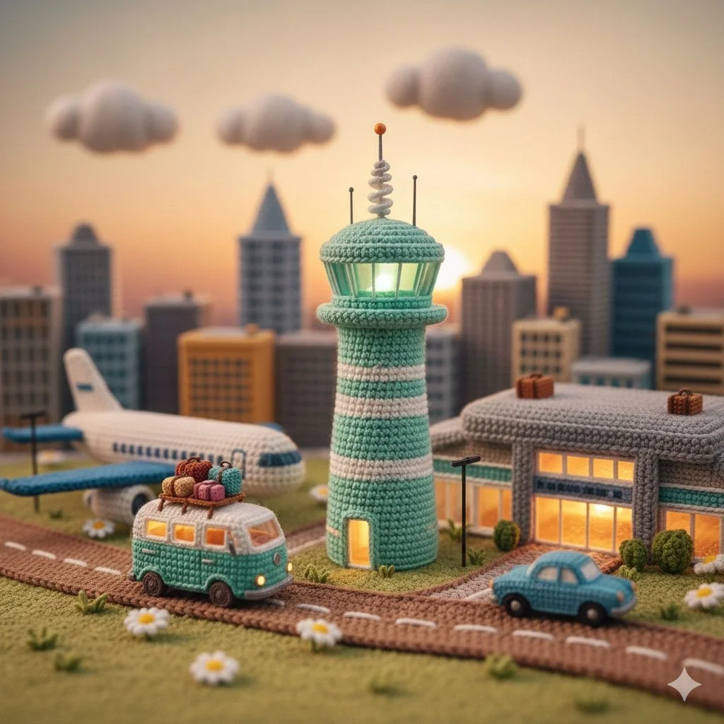 A highly detailed miniature diorama entirely made of
