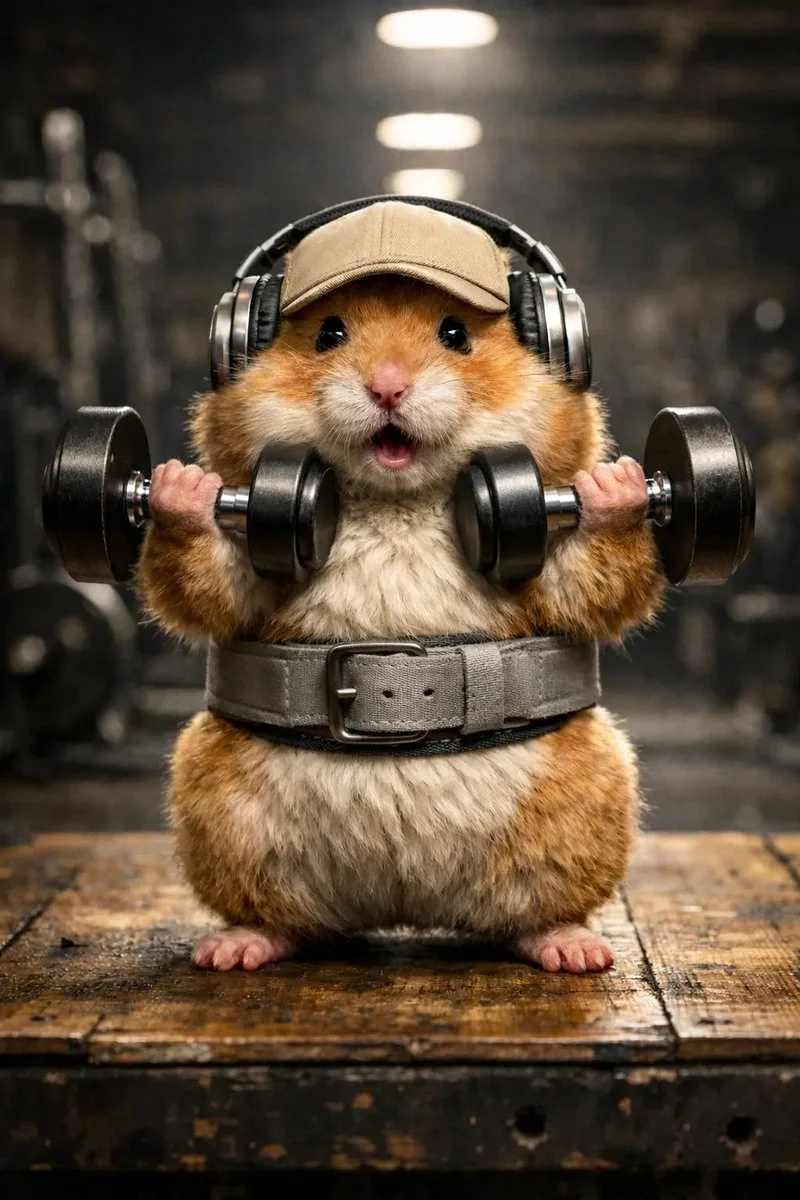 A hyper-detailed adorable golden hamster in a bright