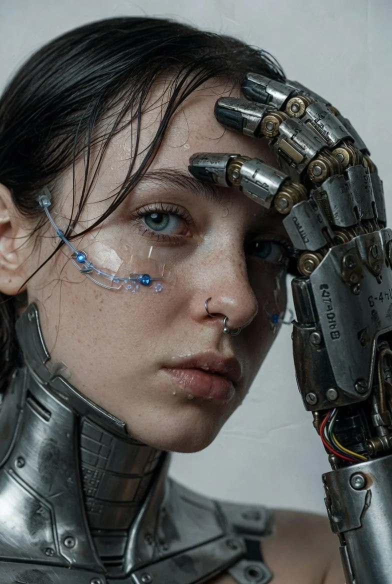 A hyper-realistic cinematic extreme close-up portrait