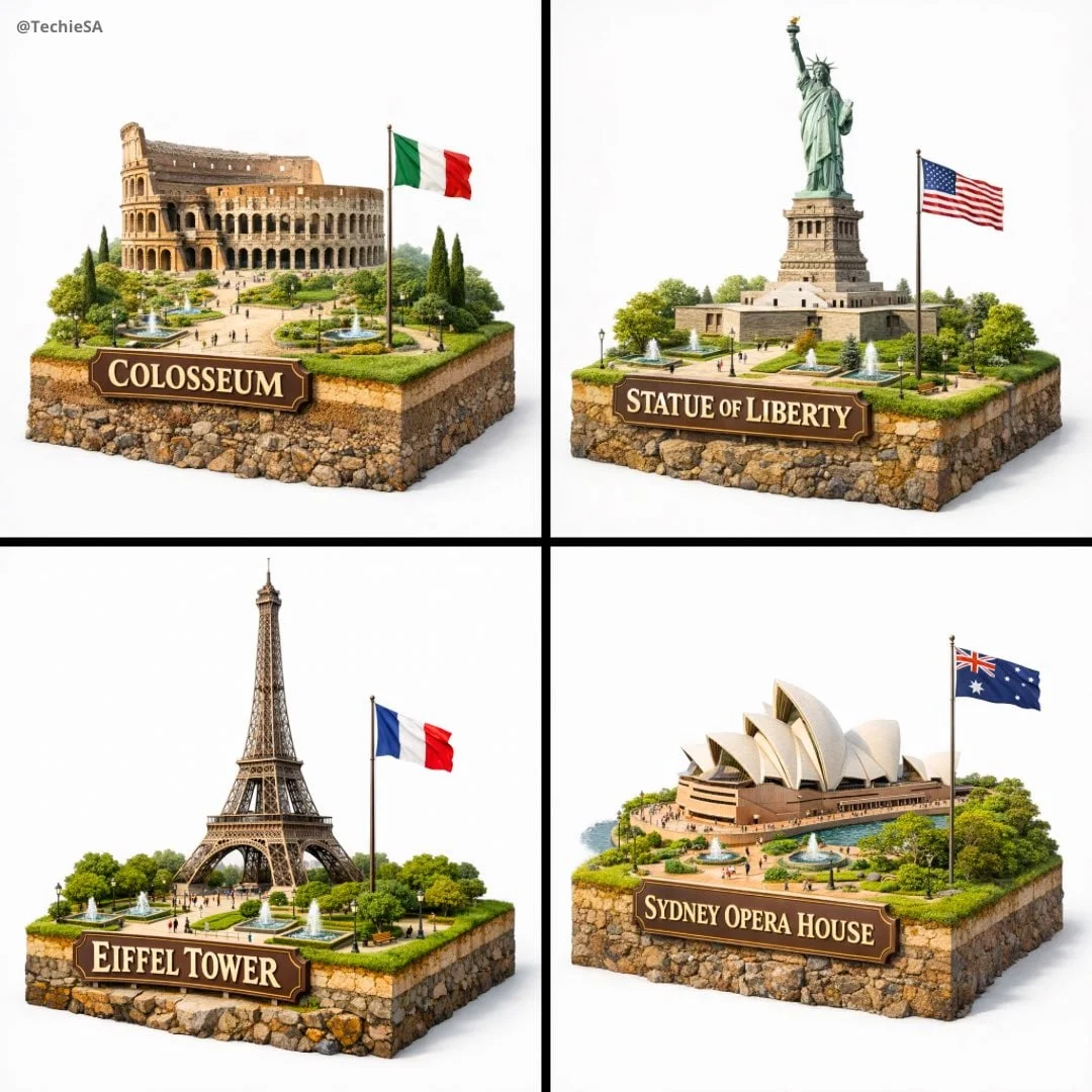 Create a hyper-realistic 3D diorama-style model of