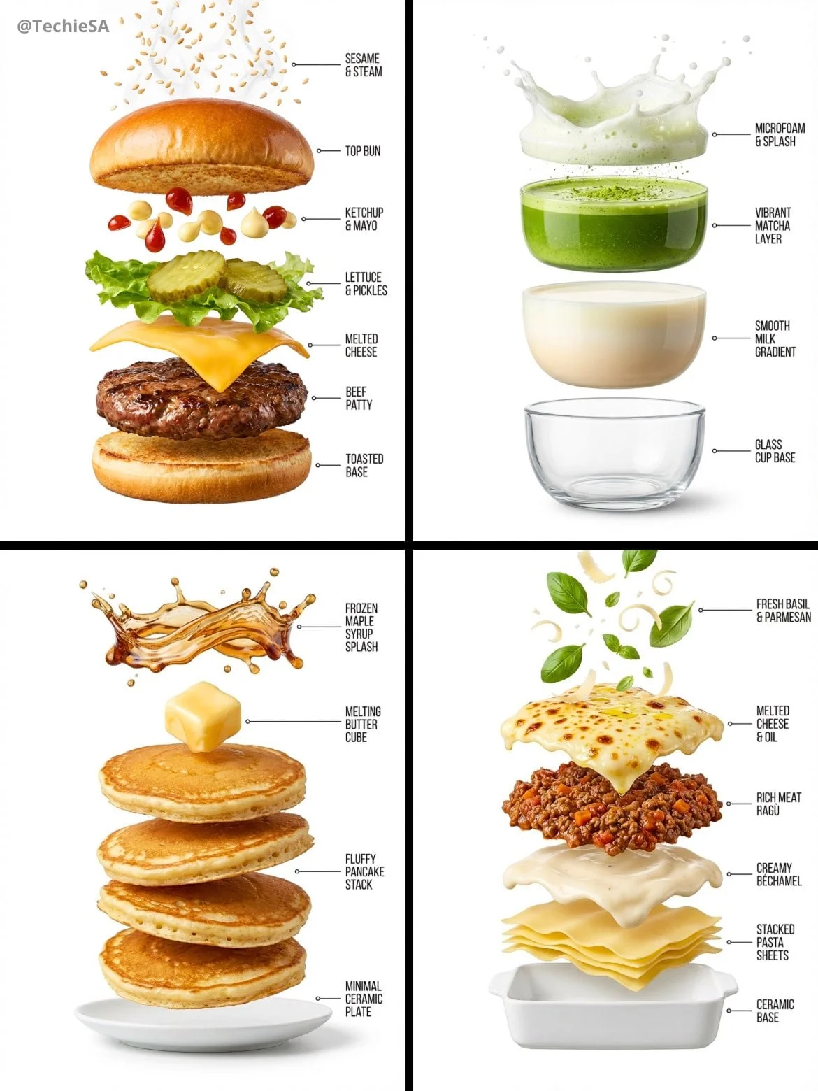 Create a hyper-realistic exploded vertical infographic