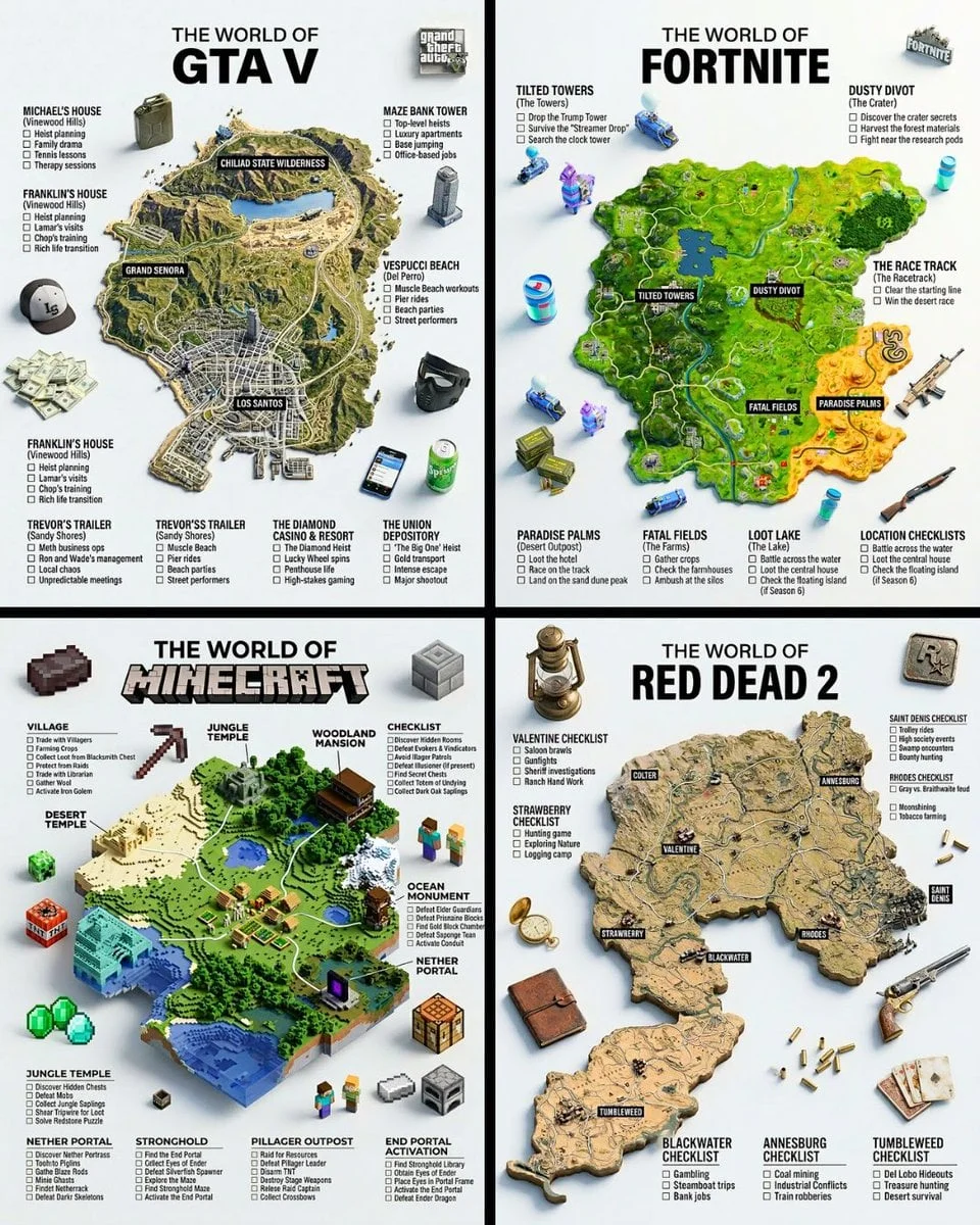 A Hyper-Realistic 3D Game Guide Infographic Poster for GAME