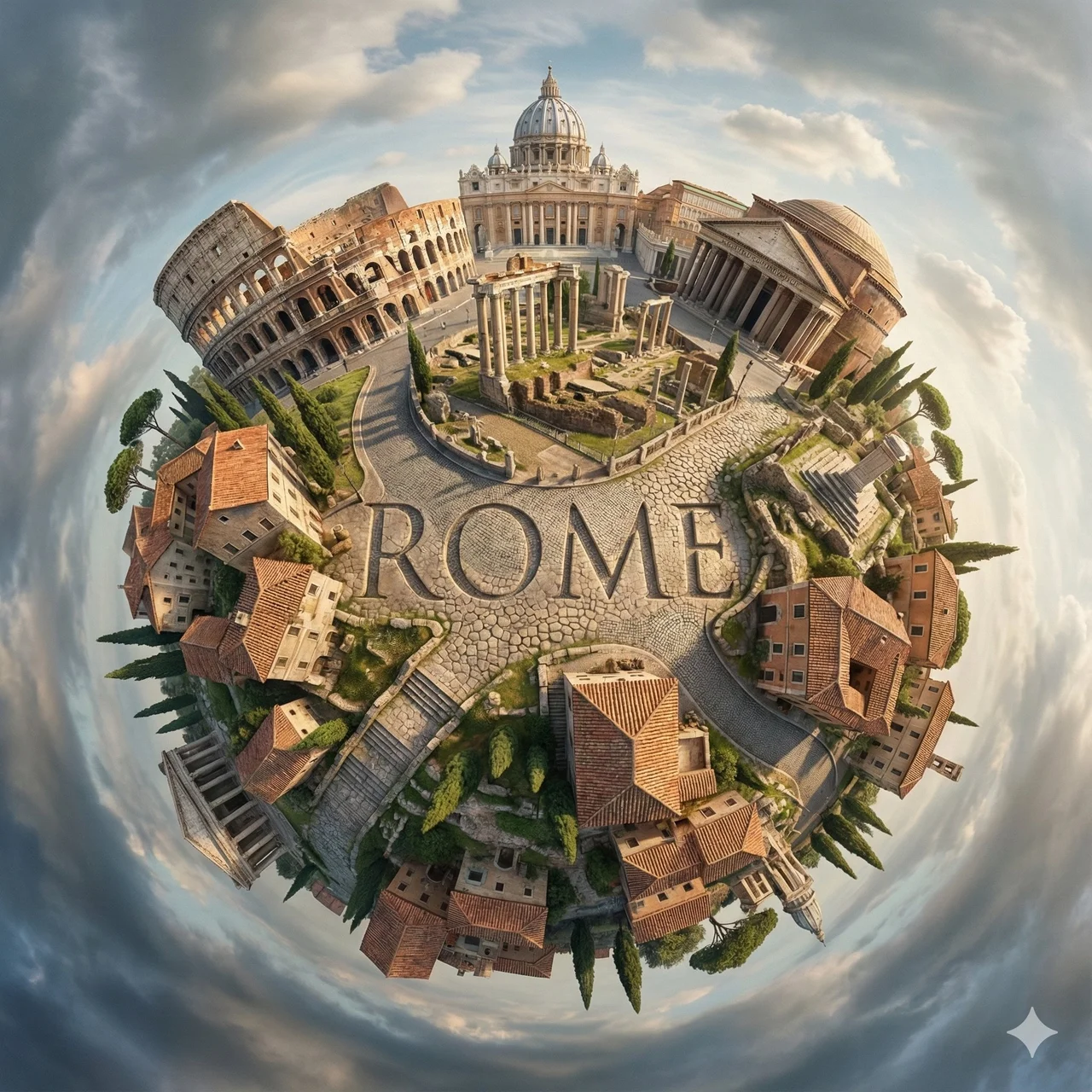 Create a hyperrealistic surreal spherical panorama of