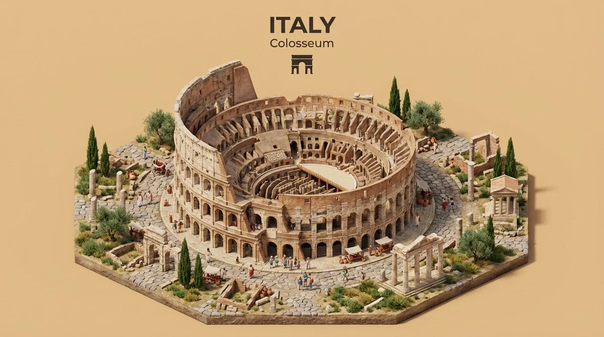 Create an isometric miniature 3D diorama representing