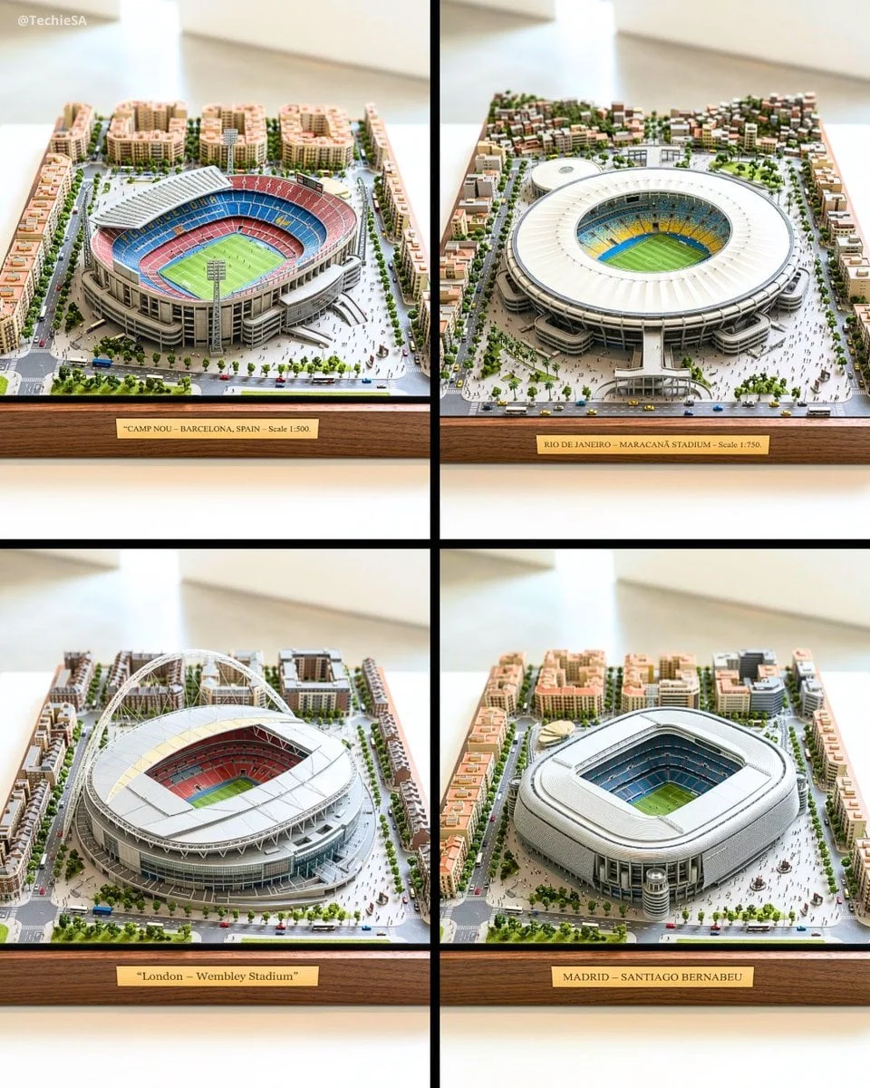 Ultra-detailed large-scale miniature diorama of STADIUM