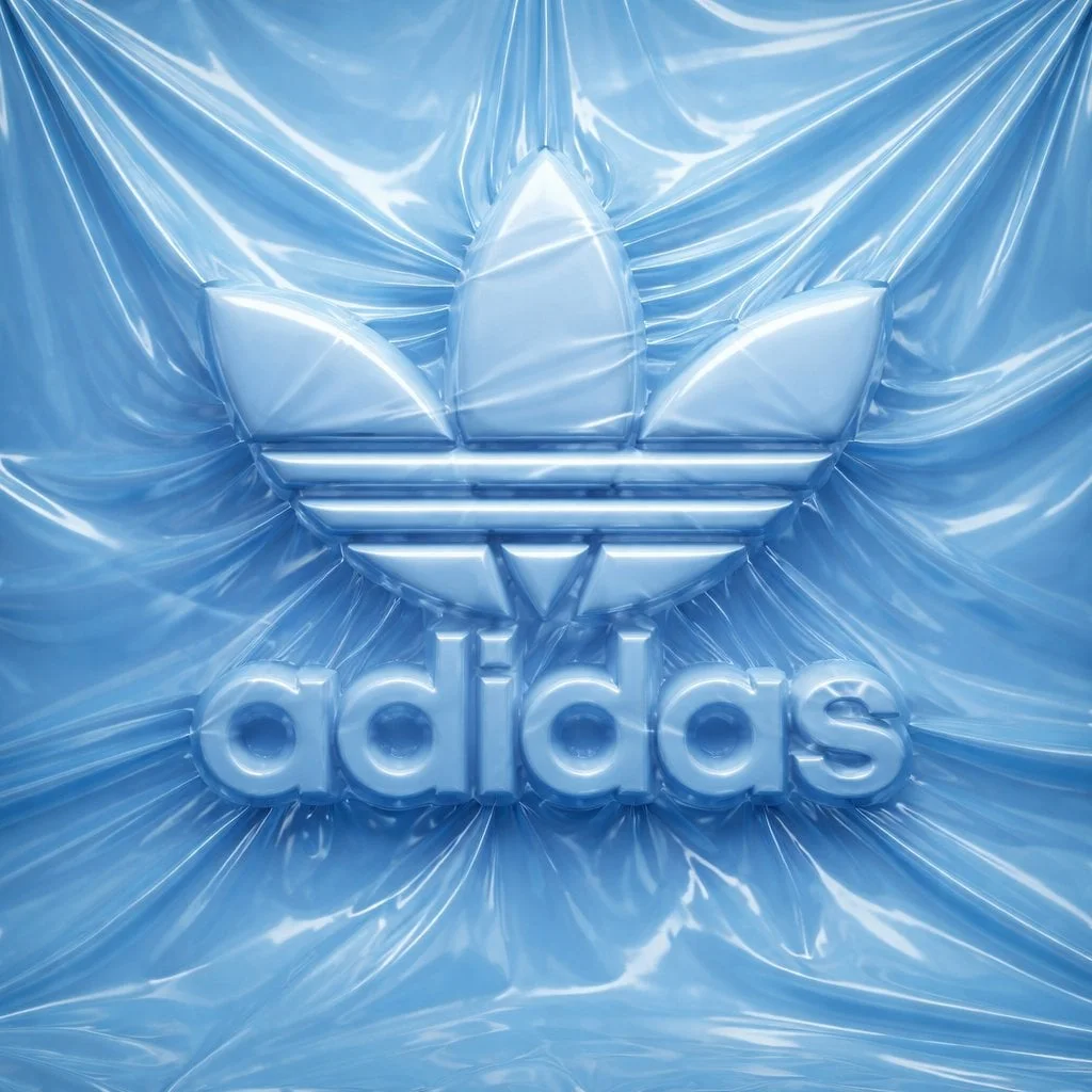 logo completely wrapped in a single layer of elastic