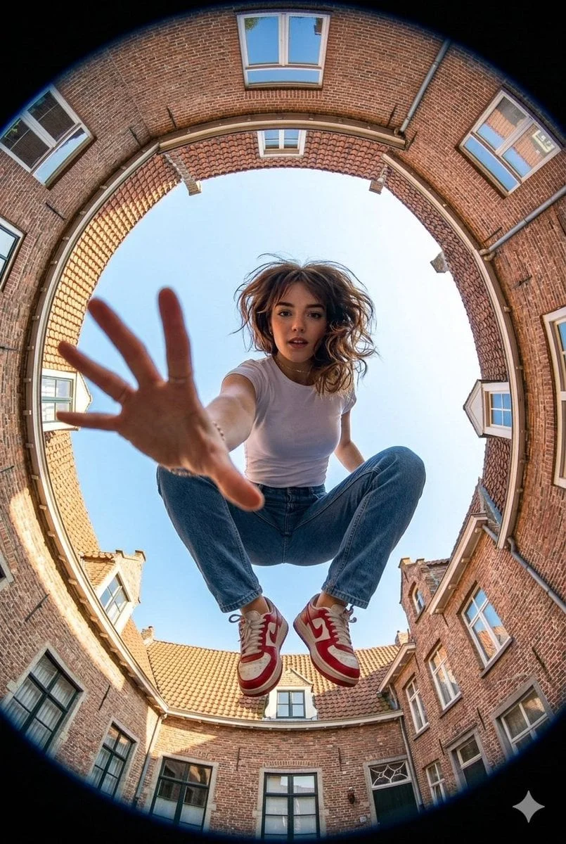 Make an Ultra-wide fisheye lens perspective shot from