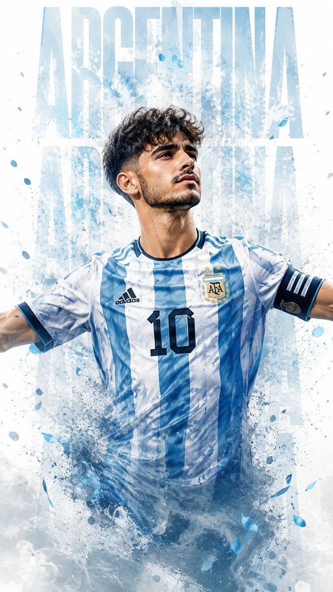 A male footballer with a face similar to the reference
