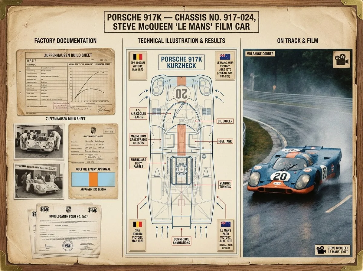 A marque historian s documentation board for VEHICLE —